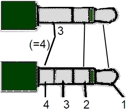 3 or 4 pin jack connector